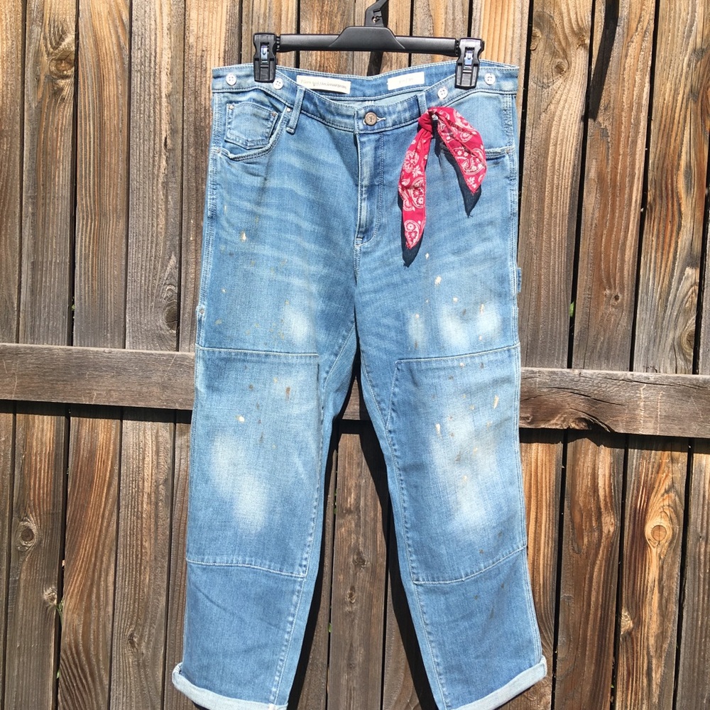 Anthropology Paint Splatter Capris